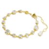 Pulseras Imber con cortes variados, blancas, chapadas en tono dorado Pulseras Imber con cortes variados, blancas, chapadas en tono dorado