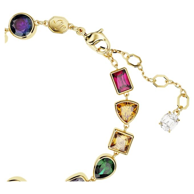 Pulseras Imber con cortes variados, multicolor, chapadas en tono dorado Pulseras Imber con cortes variados, multicolor, chapadas en tono dorado