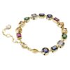 Pulseras Imber con cortes variados, multicolor, chapadas en tono dorado Pulseras Imber con cortes variados, multicolor, chapadas en tono dorado