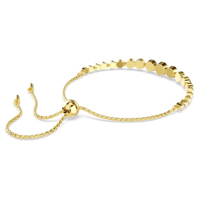 Pulseras Imber con cristales redondos de diferentes tallas, blancas, chapadas en oro Pulseras Imber con cristales redondos de diferentes tallas, blancas, chapadas en oro