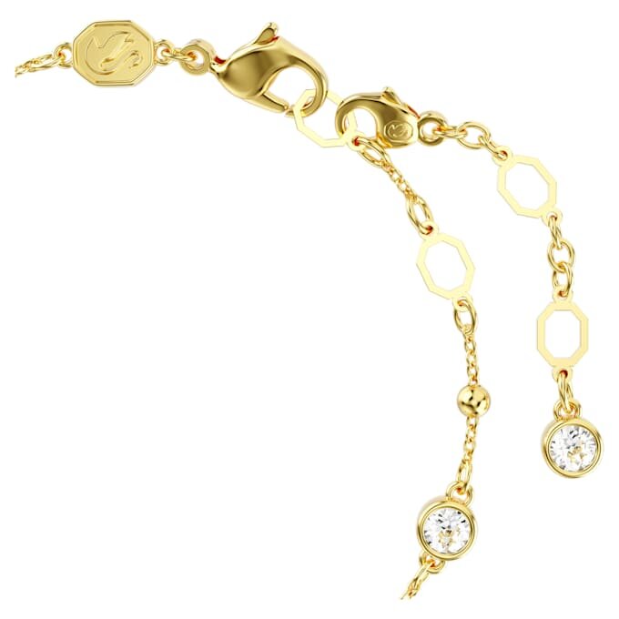 Pulseras Imber, corte redondo, diseño disperso, blanco, chapado en tono dorado Pulseras Imber, corte redondo, diseño disperso, blanco, chapado en tono dorado
