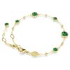 Pulseras Imber, corte redondo, verde, chapada en tono dorado