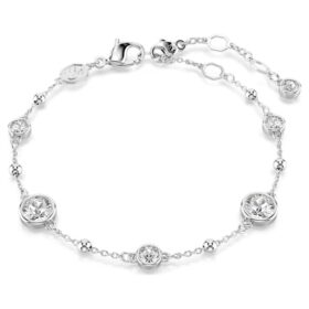 Pulseras Imber de corte redondo, blanca, chapada en rodio