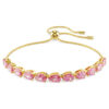 Pulseras Matrix con corte en pera, rosa, chapada en tono dorado