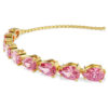 Pulseras Matrix con corte en pera, rosa, chapada en tono dorado
