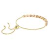 Pulseras Matrix con corte en pera, rosa, chapada en tono dorado