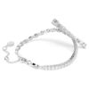 Pulseras Matrix con cortes variados, blancas, chapadas en rodio Pulseras Matrix con cortes variados, blancas, chapadas en rodio