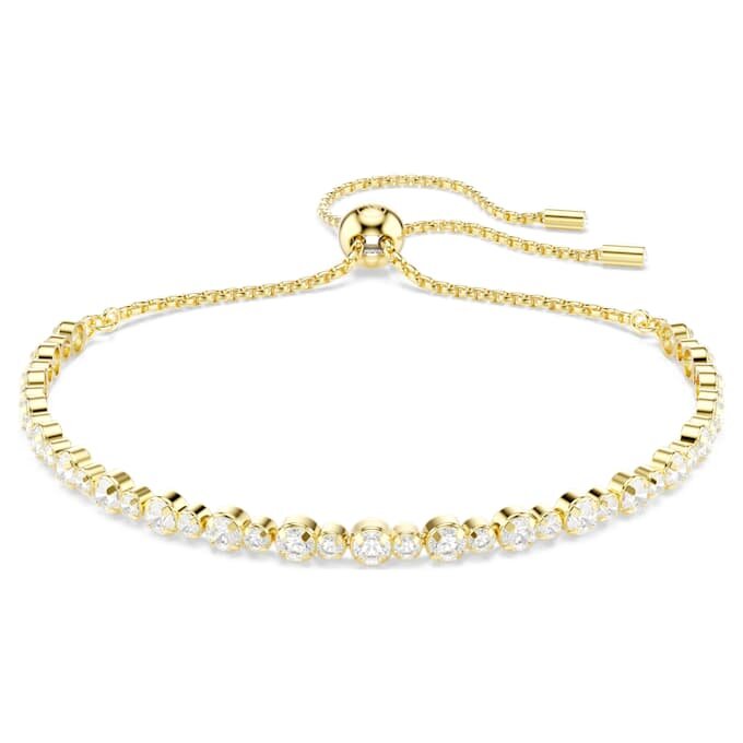 Pulseras Matrix, corte redondo, blanca, chapada en tono dorado Pulseras Matrix, corte redondo, blanca, chapada en tono dorado