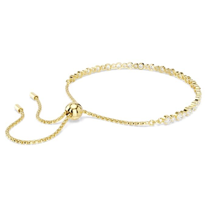 Pulseras Matrix, corte redondo, blanca, chapada en tono dorado Pulseras Matrix, corte redondo, blanca, chapada en tono dorado