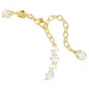 Pulseras Matrix Tennis con perlas de cristal, talla redonda, blanca, chapada en tono dorado Pulseras Matrix Tennis con perlas de cristal, talla redonda, blanca, chapada en tono dorado