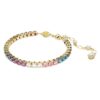 Pulseras Matrix Tennis de corte redondo, multicolor, chapada en tono dorado Pulseras Matrix Tennis de corte redondo, multicolor, chapada en tono dorado