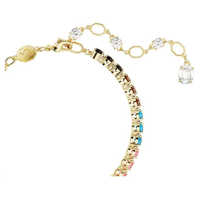 Pulseras Matrix Tennis de corte redondo, multicolor, chapada en tono dorado Pulseras Matrix Tennis de corte redondo, multicolor, chapada en tono dorado