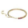 Pulseras Matrix Tennis de corte redondo, multicolor, chapada en tono dorado Pulseras Matrix Tennis de corte redondo, multicolor, chapada en tono dorado