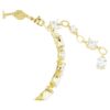 Pulseras Mesmera con cortes variados, blancas, chapadas en tono dorado Pulseras Mesmera con cortes variados, blancas, chapadas en tono dorado