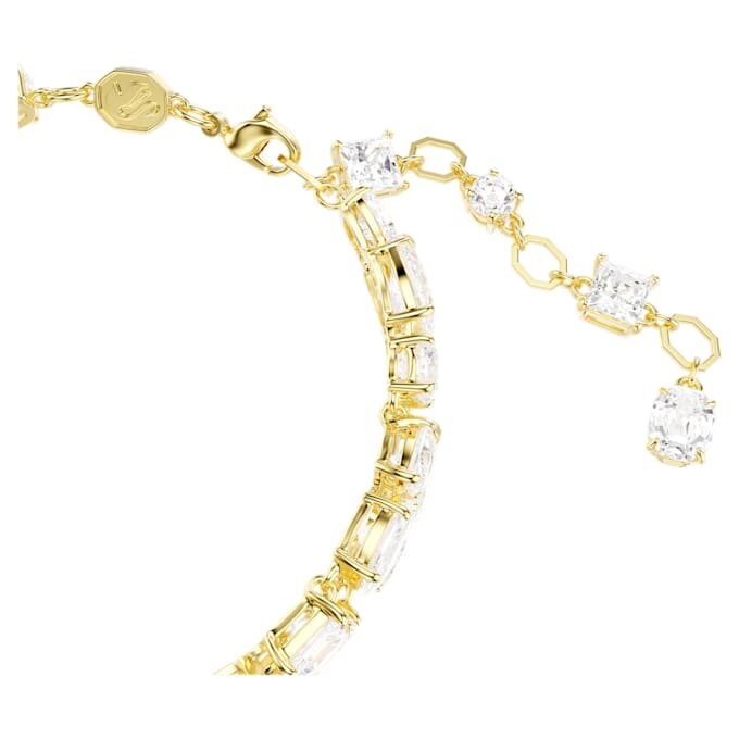 Pulseras Mesmera con cortes variados, blancas, chapadas en tono dorado Pulseras Mesmera con cortes variados, blancas, chapadas en tono dorado