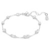Pulseras Mesmera con cortes variados, diseño disperso, blanca, chapada en rodio Pulseras Mesmera con cortes variados, diseño disperso, blanca, chapada en rodio