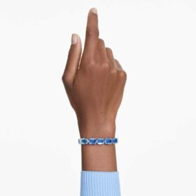 Pulseras Millenia con corte octogonal, degradado de color, azul, chapada en rodio