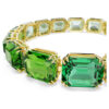 Pulseras Millenia con corte octogonal, degradado de color, verde, chapada en tono dorado Pulseras Millenia con corte octogonal, degradado de color, verde, chapada en tono dorado