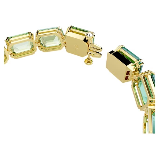 Pulseras Millenia con corte octogonal, degradado de color, verde, chapada en tono dorado Pulseras Millenia con corte octogonal, degradado de color, verde, chapada en tono dorado