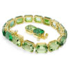 Pulseras Millenia con corte octogonal, degradado de color, verde, chapada en tono dorado Pulseras Millenia con corte octogonal, degradado de color, verde, chapada en tono dorado