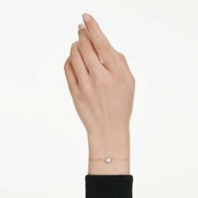 Pulseras octogonales con diamantes cultivados en laboratorio (0,5 quilates en total), forma octogonal, oro amarillo de 14 quilates