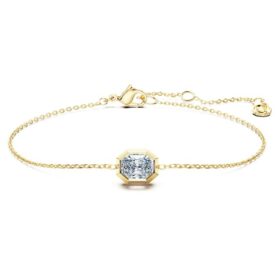 Pulseras octogonales con diamantes cultivados en laboratorio (0,5 quilates en total), forma octogonal, oro amarillo de 14 quilates