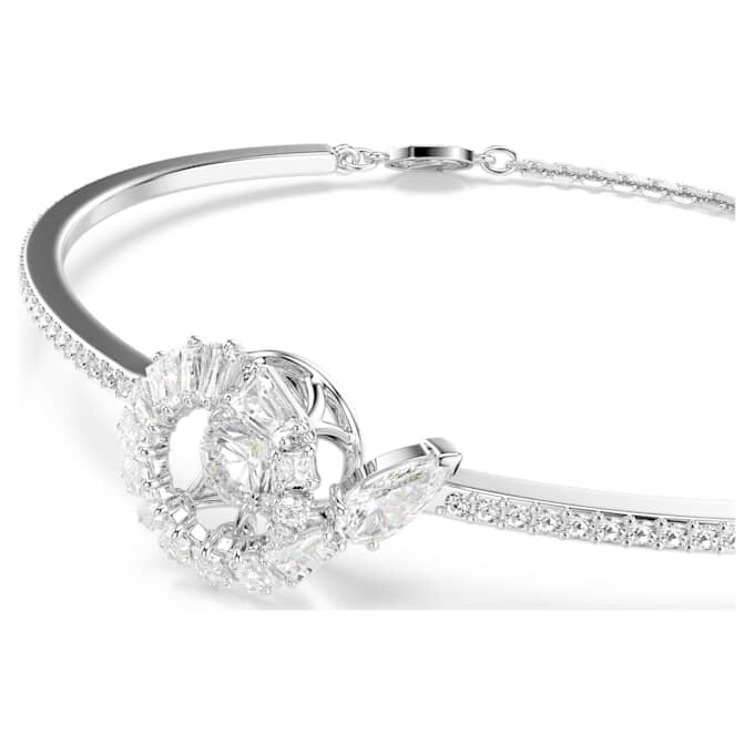 Pulseras «Serpiente» con cortes variados, Año de la Serpiente, blanca, chapada en rodio Pulseras «Serpiente» con cortes variados, Año de la Serpiente, blanca, chapada en rodio