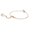 Pulseras «Swan» con cortes variados, cisne, blanco, chapado en tono oro rosa Pulseras «Swan» con cortes variados, cisne, blanco, chapado en tono oro rosa