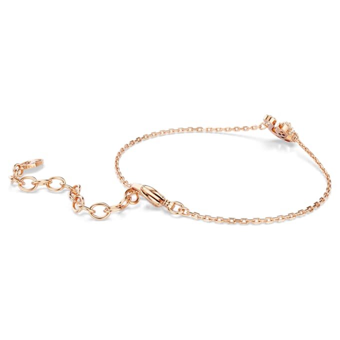 Pulseras «Swan» con cortes variados, cisne, blanco, chapado en tono oro rosa Pulseras «Swan» con cortes variados, cisne, blanco, chapado en tono oro rosa