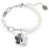 Pulseras «Swan» con perlas de cristal, cisne, negro, acabado en metales mixtos Pulseras «Swan» con perlas de cristal, cisne, negro, acabado en metales mixtos