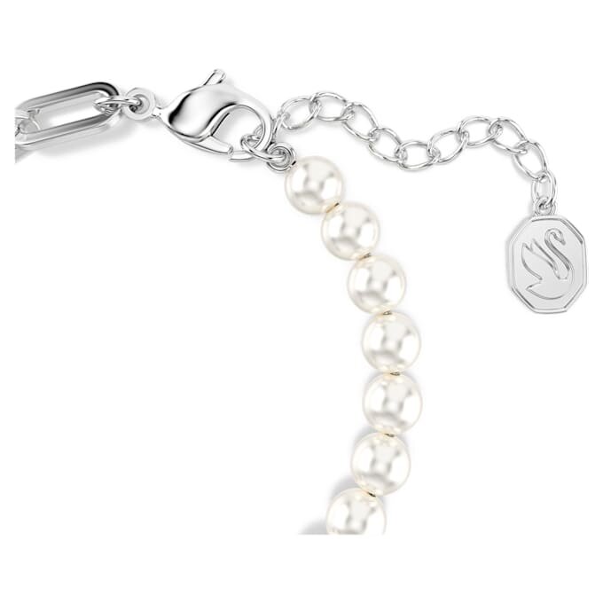 Pulseras «Swan» con perlas de cristal, cisne, negro, acabado en metales mixtos Pulseras «Swan» con perlas de cristal, cisne, negro, acabado en metales mixtos