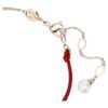 Pulseras Symbolica con perla de cristal, pavé, herradura, blanca, chapada en tono oro rosa Pulseras Symbolica con perla de cristal, pavé, herradura, blanca, chapada en tono oro rosa