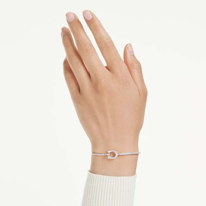 Pulseras Symbolica Pavé, herradura, blanca, chapada en rodio Pulseras Symbolica Pavé, herradura, blanca, chapada en rodio