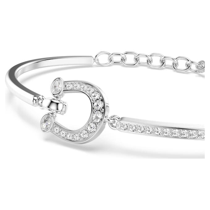 Pulseras Symbolica Pavé, herradura, blanca, chapada en rodio Pulseras Symbolica Pavé, herradura, blanca, chapada en rodio