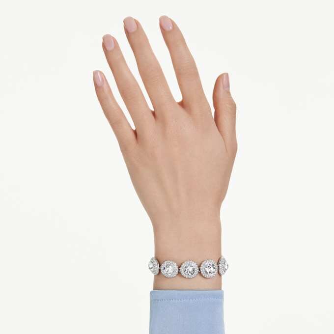 Pulseras «Una Angelic» blancas, chapadas en rodio Pulseras «Una Angelic» blancas, chapadas en rodio