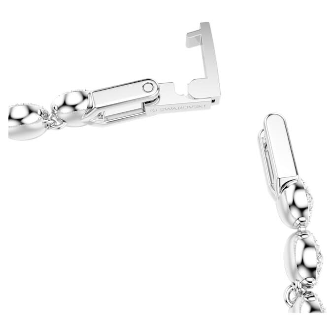 Pulseras Una Angelic, corte redondo, pequeña, blanca, chapada en rodio Pulseras Una Angelic, corte redondo, pequeña, blanca, chapada en rodio
