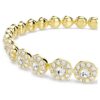 Pulseras «Una Angelic» de corte redondo, blanca, chapada en tono dorado