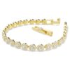 Pulseras «Una Angelic» de corte redondo, blanca, chapada en tono dorado