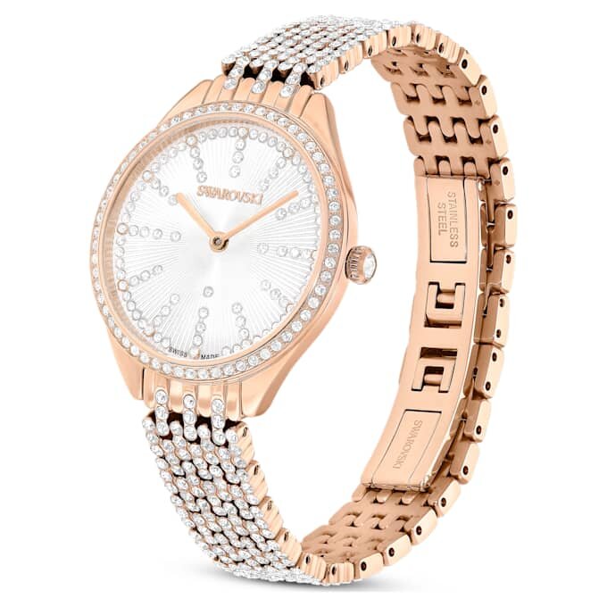 Reloj Attract de fabricación suiza, brazalete metálico, tono oro rosa, acabado en tono oro rosa Reloj Attract de fabricación suiza, brazalete metálico, tono oro rosa, acabado en tono oro rosa