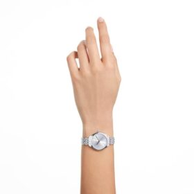 Reloj Attract de fabricación suiza, pulsera de metal, tono plateado, acero inoxidable Reloj Attract de fabricación suiza, pulsera de metal, tono plateado, acero inoxidable