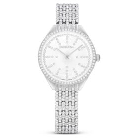 Reloj Attract de fabricación suiza, pulsera de metal, tono plateado, acero inoxidable Reloj Attract de fabricación suiza, pulsera de metal, tono plateado, acero inoxidable