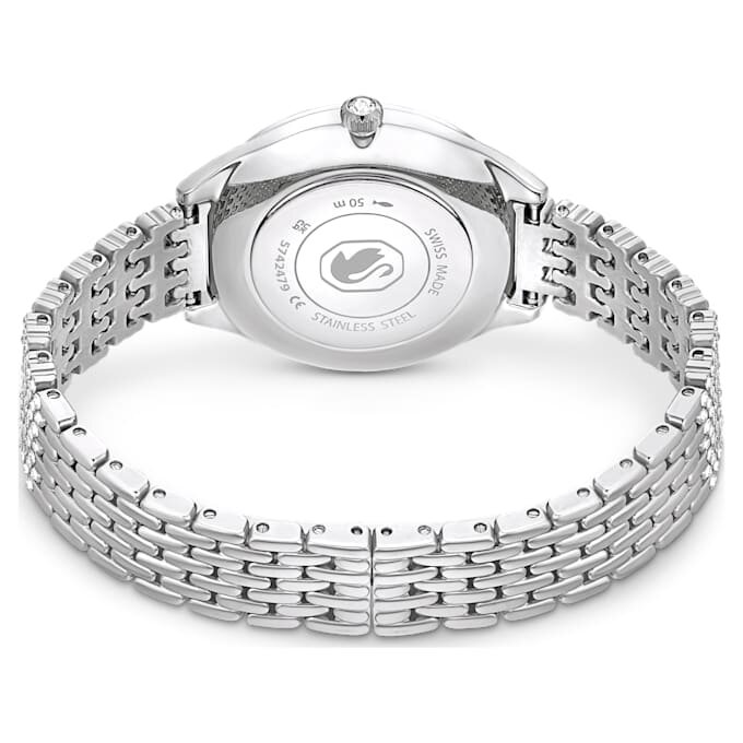 Reloj Attract de fabricación suiza, pulsera de metal, tono plateado, acero inoxidable Reloj Attract de fabricación suiza, pulsera de metal, tono plateado, acero inoxidable