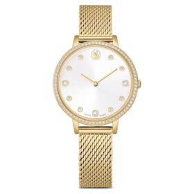 Reloj Clarica de fabricación suiza, brazalete metálico, tono dorado, acabado dorado Reloj Clarica de fabricación suiza, brazalete metálico, tono dorado, acabado dorado