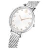 Reloj Clarica de fabricación suiza, brazalete metálico, tono plateado, acero inoxidable Reloj Clarica de fabricación suiza, brazalete metálico, tono plateado, acero inoxidable