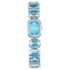 Reloj con pulsera de corte octogonal, azul, acero inoxidable Reloj con pulsera de corte octogonal, azul, acero inoxidable