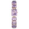 Reloj con pulsera de corte octogonal, morado, acabado dorado champán Reloj con pulsera de corte octogonal, morado, acabado dorado champán