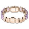 Reloj con pulsera de corte octogonal, morado, acabado dorado champán Reloj con pulsera de corte octogonal, morado, acabado dorado champán