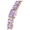 Reloj con pulsera de corte octogonal, morado, acabado dorado champán Reloj con pulsera de corte octogonal, morado, acabado dorado champán