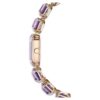 Reloj con pulsera de corte octogonal, morado, acabado dorado champán Reloj con pulsera de corte octogonal, morado, acabado dorado champán