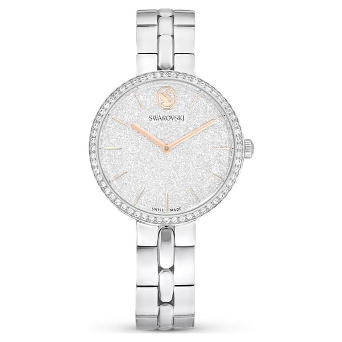 Reloj Cosmopolitan de fabricación suiza, pulsera de metal, tono plateado, acero inoxidable Reloj Cosmopolitan de fabricación suiza, pulsera de metal, tono plateado, acero inoxidable